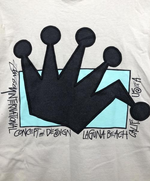 stussy（ステューシー）stussy (ステューシー) LB Crown Tee ベージュ サイズ:Lの古着・服飾アイテム