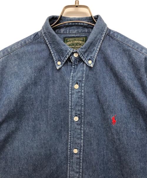 POLO COUNTRY（ポロカントリー）POLO COUNTRY (ポロカントリー) 90sデニムボタンダウンシャツ インディゴ サイズ:Mの古着・服飾アイテム