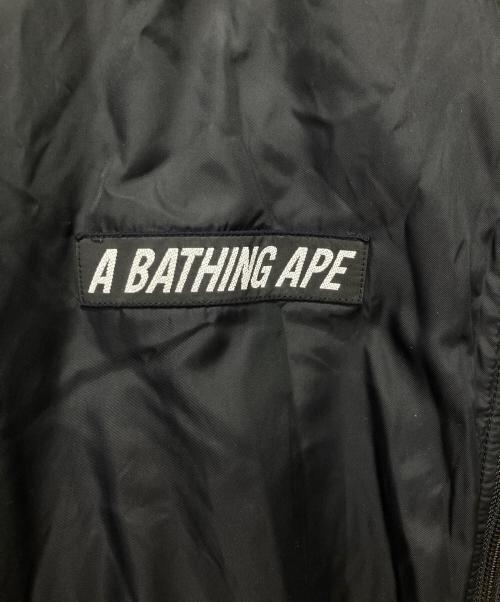 A BATHING APE（アベイシングエイプ）A BATHING APE (ア ベイシング エイプ) Busy Shark Loose Fit MA-1 Jacket ブラック サイズ:2XLの古着・服飾アイテム