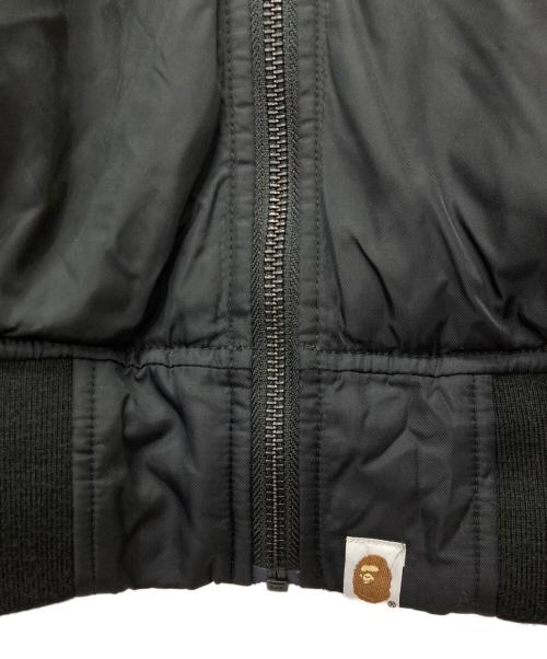 A BATHING APE（アベイシングエイプ）A BATHING APE (ア ベイシング エイプ) Busy Shark Loose Fit MA-1 Jacket ブラック サイズ:2XLの古着・服飾アイテム