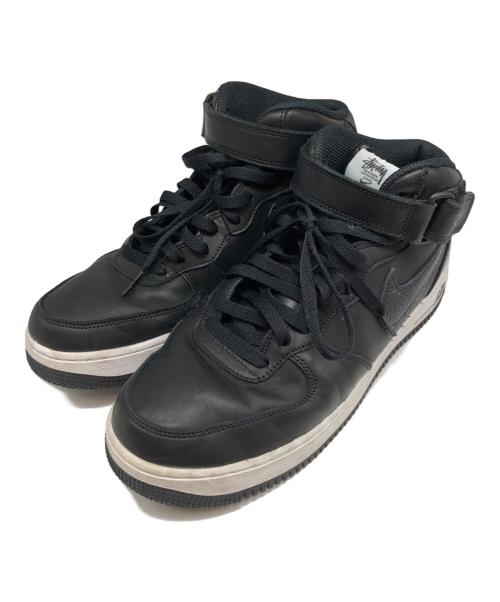 NIKE（ナイキ）NIKE (ナイキ) stussy (ステューシー) AIR FORCE1 MID Black/Black サイズ:28の古着・服飾アイテム