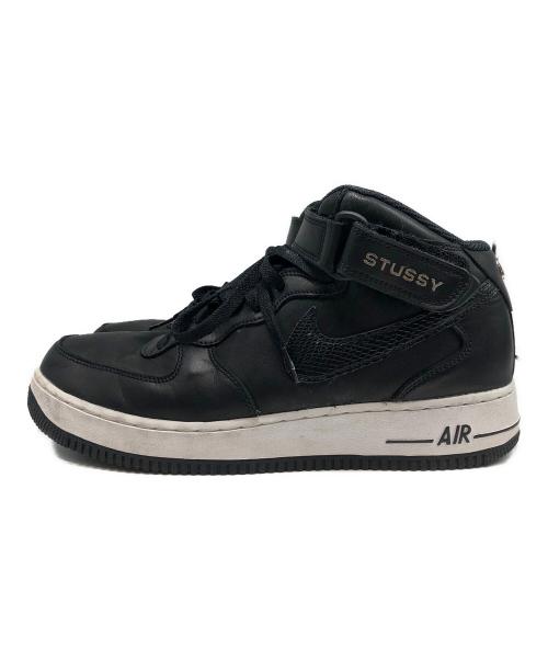 NIKE（ナイキ）NIKE (ナイキ) stussy (ステューシー) AIR FORCE1 MID Black/Black サイズ:28の古着・服飾アイテム