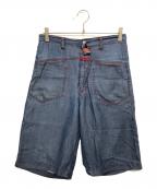 MARITHE+FRANCOIS GIRBAUDマリテフランソワジルボー）の古着「両面ポケット7分丈パンツ」｜インディゴ