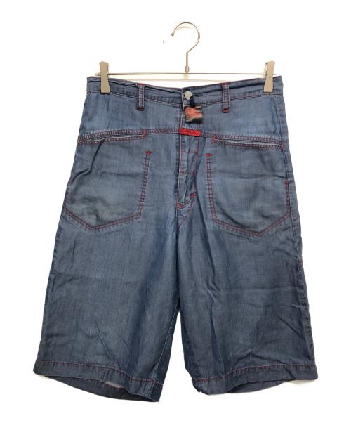 MARITHE+FRANCOIS GIRBAUD（マリテフランソワジルボー）MARITHE+FRANCOIS GIRBAUD (マリテフランソワジルボー) 両面ポケット7分丈パンツ インディゴ サイズ:Mの古着・服飾アイテム