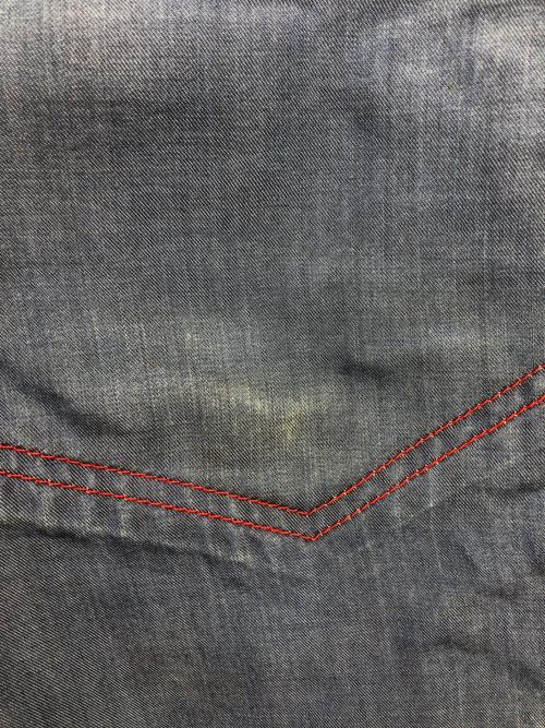 MARITHE+FRANCOIS GIRBAUD（マリテフランソワジルボー）MARITHE+FRANCOIS GIRBAUD (マリテフランソワジルボー) 両面ポケット7分丈パンツ インディゴ サイズ:Mの古着・服飾アイテム