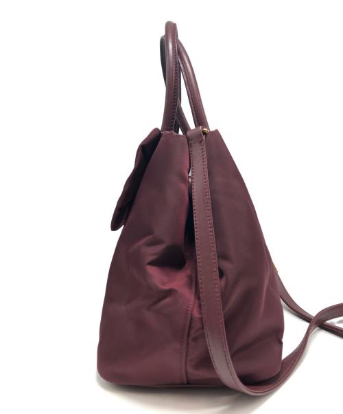 PRADA（プラダ）PRADA (プラダ) リボンハンドバッグ レッドの古着・服飾アイテム