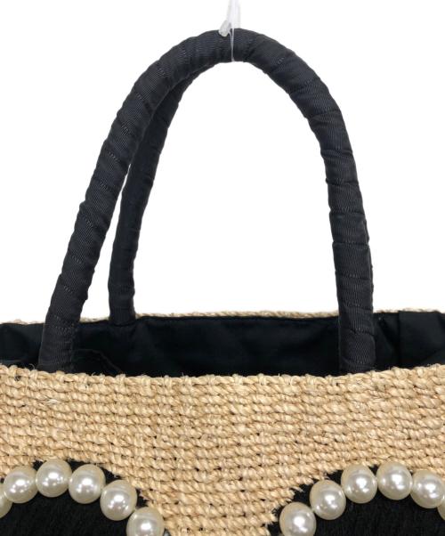 a-jolie（アジョリー）a-jolie (アジョリー) ストローハンドバッグ ベージュの古着・服飾アイテム