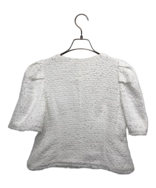 CELFORD（セルフォード）CELFORD (セルフォード) ファンシーツイード半袖ジャケット ホワイト サイズ:36の古着・服飾アイテム