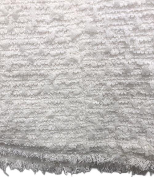 CELFORD（セルフォード）CELFORD (セルフォード) ファンシーツイード半袖ジャケット ホワイト サイズ:36の古着・服飾アイテム