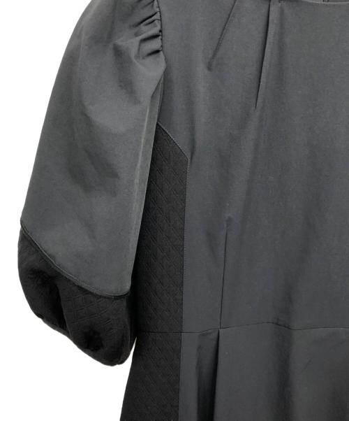 nano・universe（ナノ・ユニバース）nano・universe (ナノ・ユニバース) キルトライクフォルムワンピース ブラック サイズ:1の古着・服飾アイテム