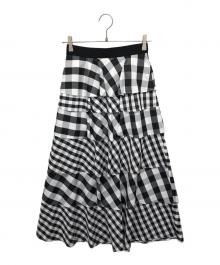 Loulou Willoughby（ルルウィルビー）の古着「タフタミルフィーユスカート」｜ホワイト