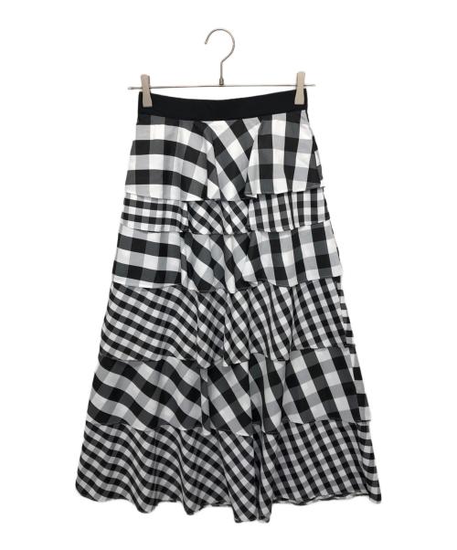 Loulou Willoughby（ルルウィルビー）Loulou Willoughby (ルルウィルビー) タフタミルフィーユスカート ホワイト サイズ:1の古着・服飾アイテム