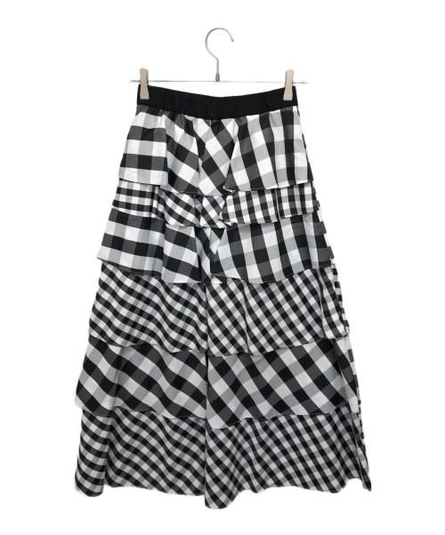 Loulou Willoughby（ルルウィルビー）Loulou Willoughby (ルルウィルビー) タフタミルフィーユスカート ホワイト サイズ:1の古着・服飾アイテム