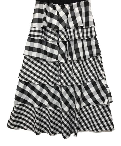 Loulou Willoughby（ルルウィルビー）Loulou Willoughby (ルルウィルビー) タフタミルフィーユスカート ホワイト サイズ:1の古着・服飾アイテム