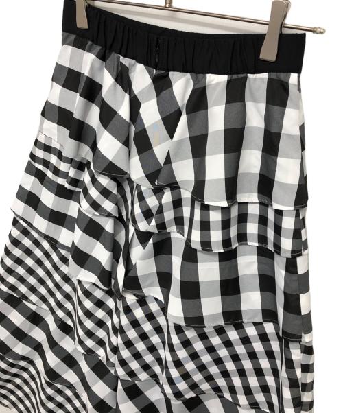 Loulou Willoughby（ルルウィルビー）Loulou Willoughby (ルルウィルビー) タフタミルフィーユスカート ホワイト サイズ:1の古着・服飾アイテム