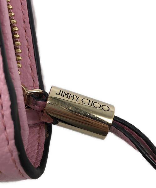 JIMMY CHOO（ジミーチュウ）JIMMY CHOO (ジミーチュウ) スタースタッズ2つ折り財布 ピンクの古着・服飾アイテム