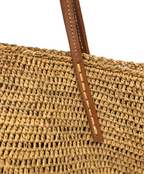 Sans-Arcidet（サン・アルシデ）Sans-Arcidet (サン・アルシデ) ラフィアトートバッグ ブラウンの古着・服飾アイテム