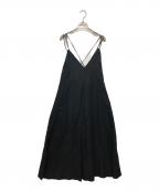 Spick and Spanスピック＆スパン）の古着「リネンキャミソールワンピース」｜ブラック