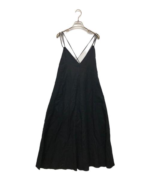 Spick and Span（スピック＆スパン）Spick and Span (スピックアンドスパン) リネンキャミソールワンピース ブラック サイズ:36 未使用品の古着・服飾アイテム