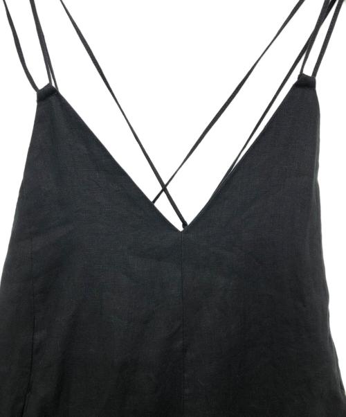 Spick and Span（スピック＆スパン）Spick and Span (スピックアンドスパン) リネンキャミソールワンピース ブラック サイズ:36 未使用品の古着・服飾アイテム