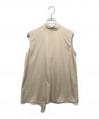 Nobleノーブル）の古着「スカーフノースリーブブラウス」｜ベージュ