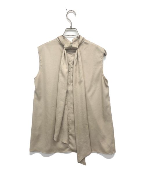 Noble（ノーブル）Noble (ノーブル) スカーフノースリーブブラウス ベージュ サイズ:記載なしの古着・服飾アイテム