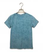 BASERANGEベースレンジ）の古着「ベロアカットソー」｜スカイブルー