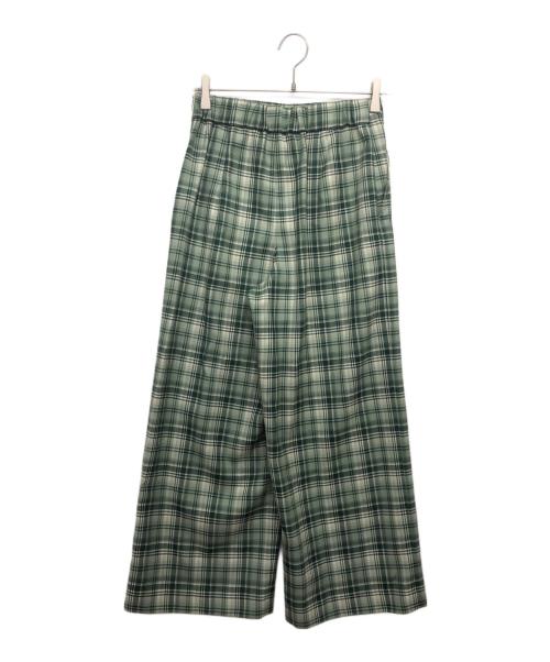 MACPHEE（マカフィー）MACPHEE (マカフィー) ナチュラルストレッチチェックパンツ グリーン サイズ:34の古着・服飾アイテム