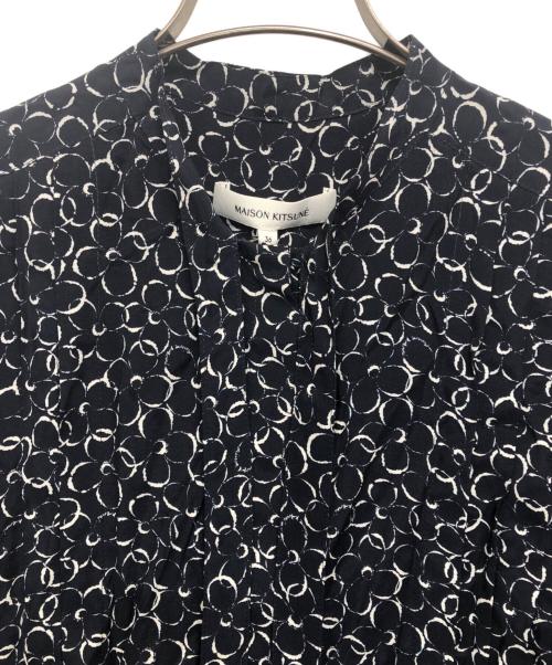 maison kitsune（メゾンキツネ）MAISON KITSUNE (メゾンキツネ) フロントプリーツショートドレス ネイビー サイズ:S 未使用品の古着・服飾アイテム