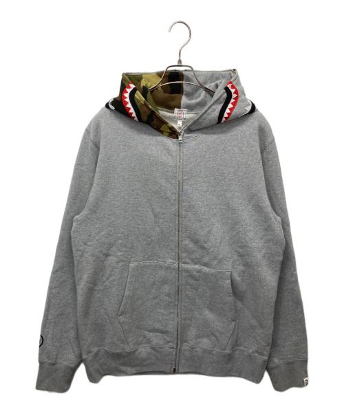 A BATHING APE（ア ベイシング エイプ）A BATHING APE (ア ベイシング エイプ) 1st Shark Full Zip Hoodie グレー サイズ:XLの古着・服飾アイテム