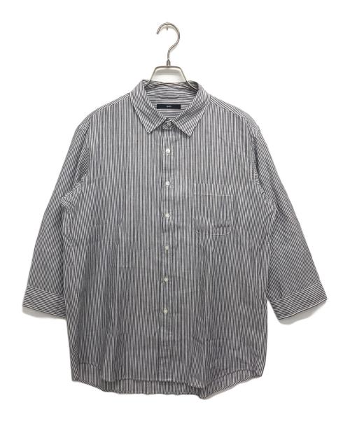 SHIPS（シップス）SHIPS (シップス) Herdmans コットン/リネン 7スリーブシャツ ネイビー サイズ:M 未使用品の古着・服飾アイテム