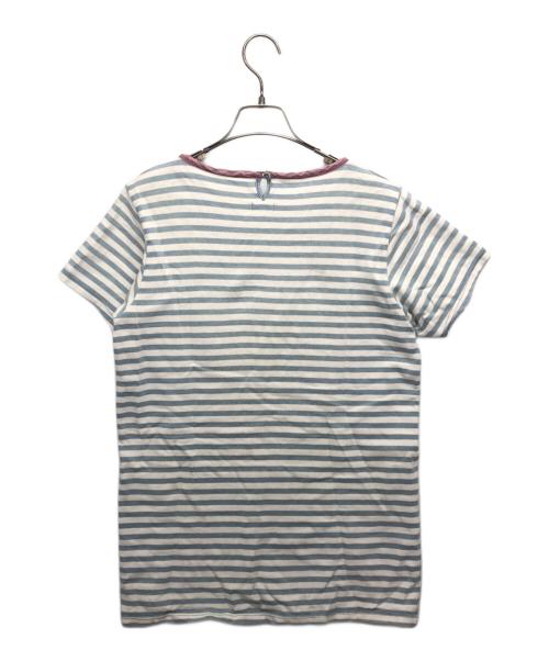 VISVIM（ビズビム）VISVIM (ビズビム) ボーダー半袖Ｔシャツ スカイブルー サイズ:2の古着・服飾アイテム