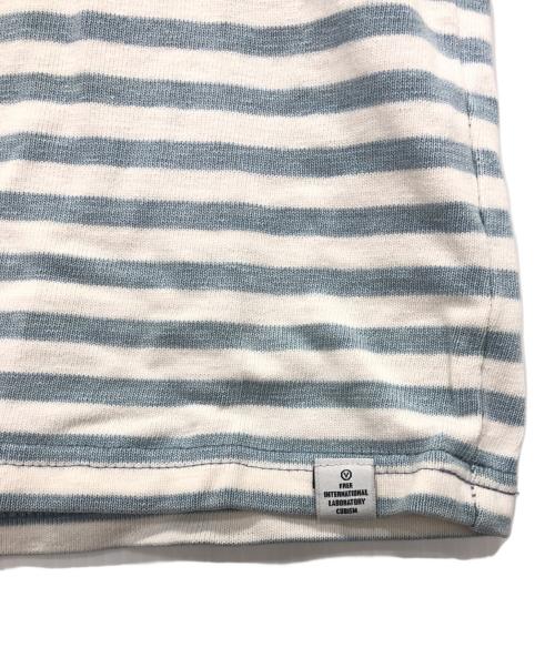 VISVIM（ビズビム）VISVIM (ビズビム) ボーダー半袖Ｔシャツ スカイブルー サイズ:2の古着・服飾アイテム