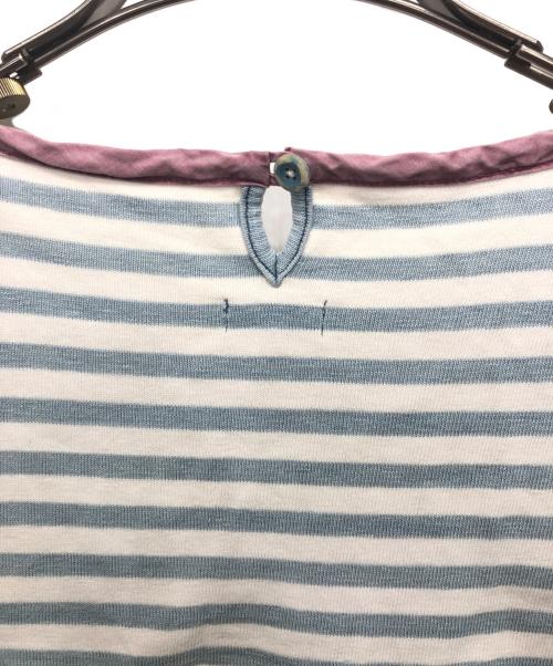 VISVIM（ビズビム）VISVIM (ビズビム) ボーダー半袖Ｔシャツ スカイブルー サイズ:2の古着・服飾アイテム