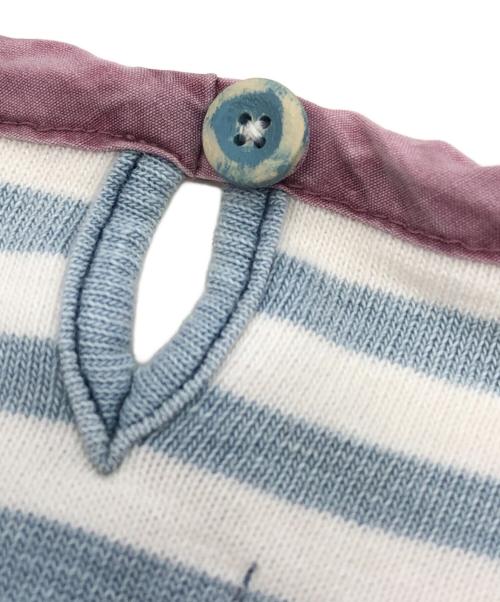 VISVIM（ビズビム）VISVIM (ビズビム) ボーダー半袖Ｔシャツ スカイブルー サイズ:2の古着・服飾アイテム