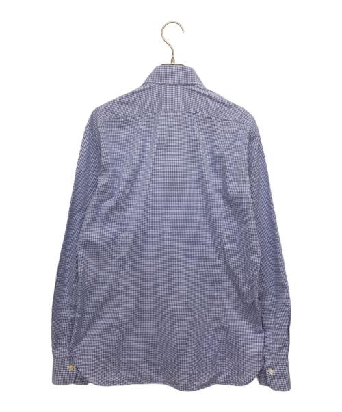 kiton（キートン）Kiton (キートン) チェックシャツ ネイビー サイズ:記載なしの古着・服飾アイテム