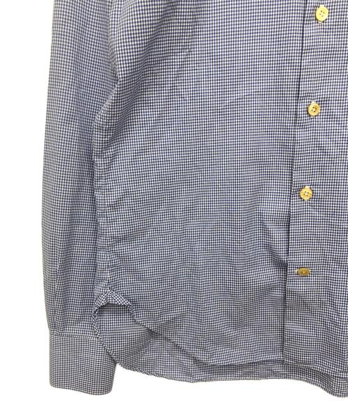 kiton（キートン）Kiton (キートン) チェックシャツ ネイビー サイズ:記載なしの古着・服飾アイテム