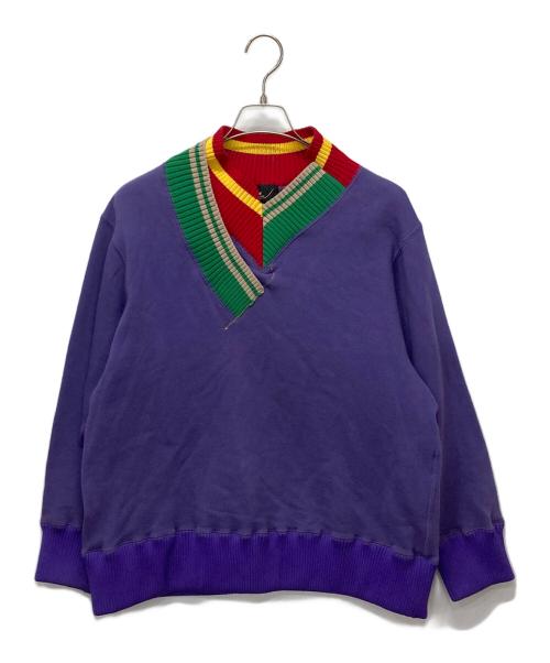 KOLOR（カラー）KOLOR (カラー) 襟ドッキングスウェット パープル サイズ:SIZE 1の古着・服飾アイテム