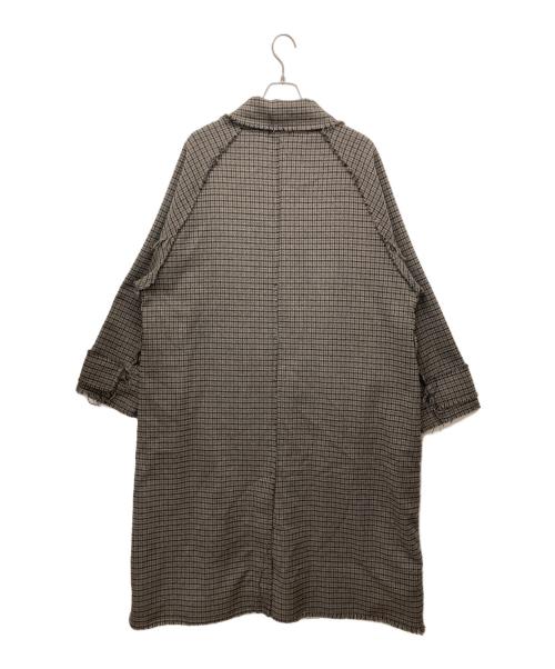 kooi（コーイ）kooi (コーイ) MULTI-COLOR CHECK DUFFLE COAT ブラウン サイズ:2の古着・服飾アイテム
