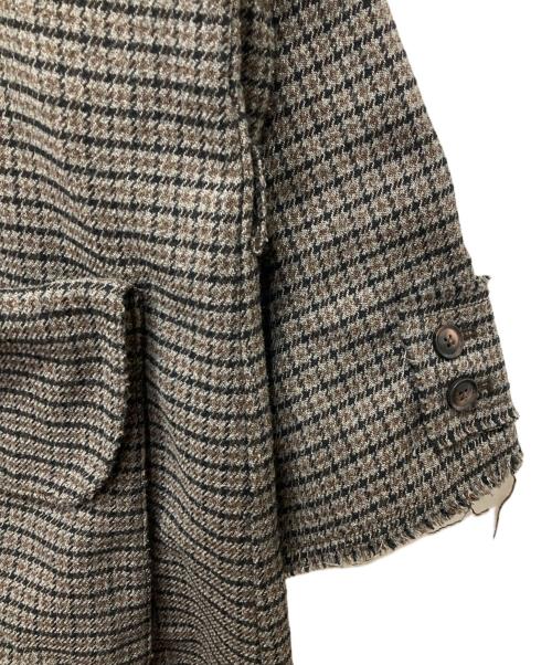 kooi（コーイ）kooi (コーイ) MULTI-COLOR CHECK DUFFLE COAT ブラウン サイズ:2の古着・服飾アイテム