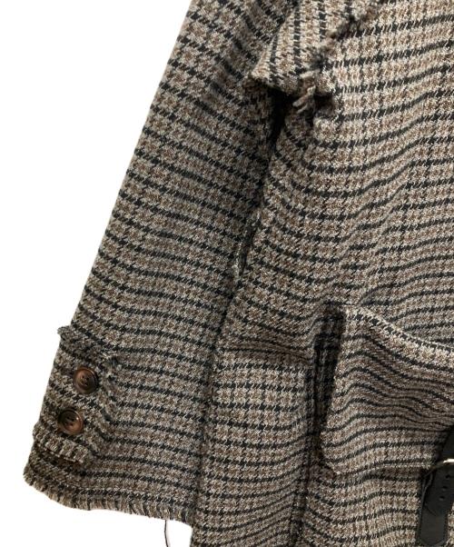kooi（コーイ）kooi (コーイ) MULTI-COLOR CHECK DUFFLE COAT ブラウン サイズ:2の古着・服飾アイテム