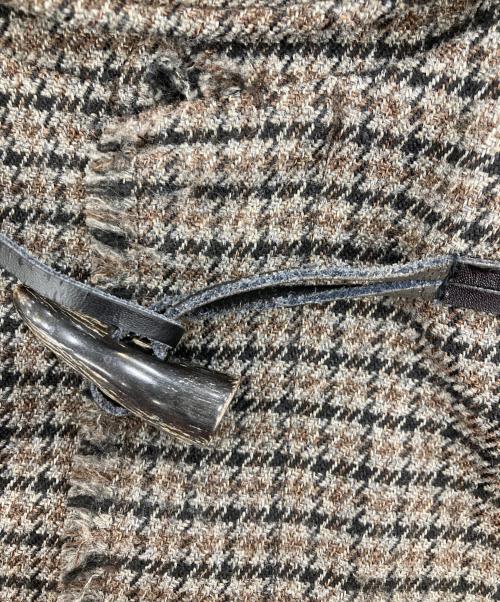 kooi（コーイ）kooi (コーイ) MULTI-COLOR CHECK DUFFLE COAT ブラウン サイズ:2の古着・服飾アイテム