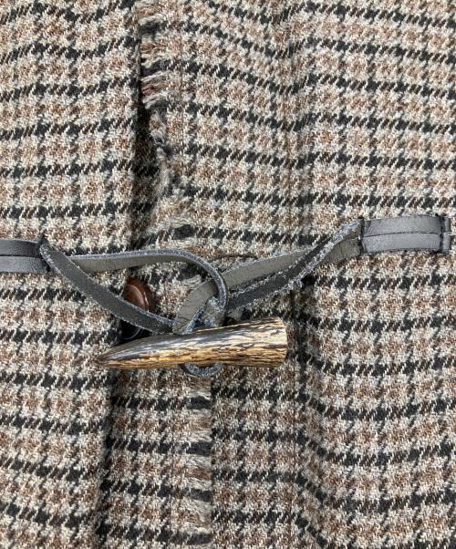 kooi（コーイ）kooi (コーイ) MULTI-COLOR CHECK DUFFLE COAT ブラウン サイズ:2の古着・服飾アイテム