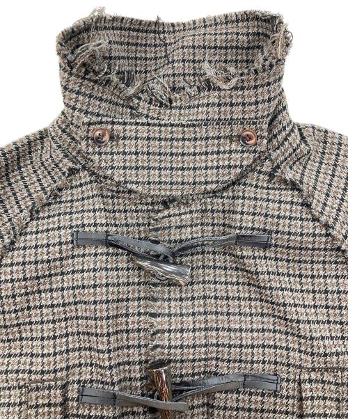 kooi（コーイ）kooi (コーイ) MULTI-COLOR CHECK DUFFLE COAT ブラウン サイズ:2の古着・服飾アイテム