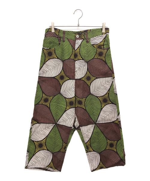 JUNYA WATANABE COMME des GARCONS（(ジュンヤワタナベ コムデギャルソン）JUNYA WATANABE COMME des GARCONS ((ジュンヤワタナベ コムデギャルソン) リーフ総柄パンツ 黄緑 サイズ:Sの古着・服飾アイテム