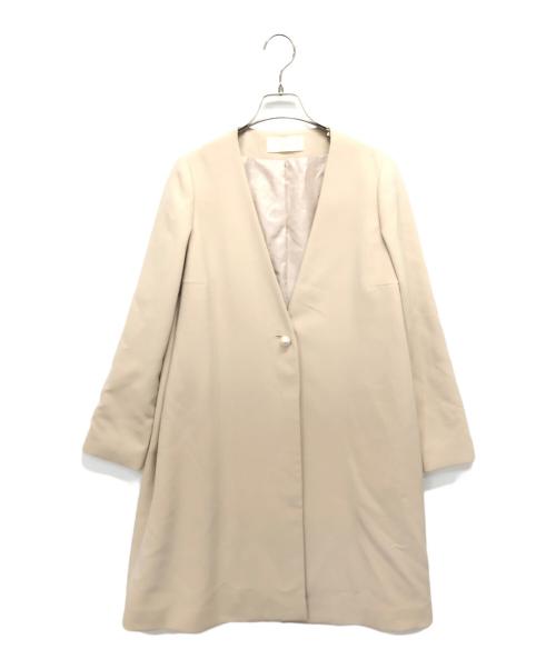 Kaene（カエン）kaene (カエン) ノーカラーコート ベージュ サイズ:Fの古着・服飾アイテム