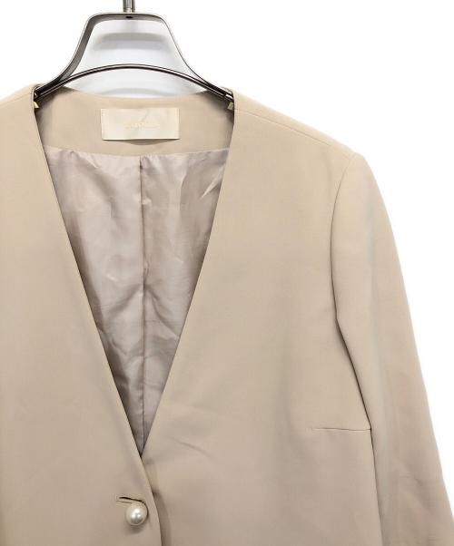 Kaene（カエン）kaene (カエン) ノーカラーコート ベージュ サイズ:Fの古着・服飾アイテム