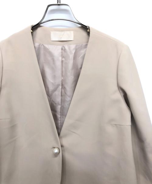 Kaene（カエン）kaene (カエン) ノーカラーコート ベージュ サイズ:Fの古着・服飾アイテム