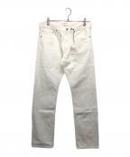 beautiful peopleビューティフルピープル）の古着「セルビッチデニムパンツ」｜ホワイト