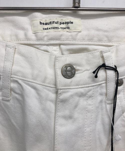 beautiful people（ビューティフルピープル）beautiful people (ビューティフルピープル) セルビッチデニムパンツ ホワイト サイズ:L 未使用品の古着・服飾アイテム